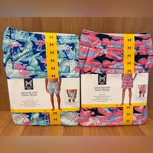 Men’s Member’s Mark Resort Swim Trunks – Size M (2-pack, NWT)